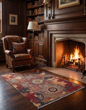 3' 4 x 5' Hand Knotted Mamluk Ziegler Rug