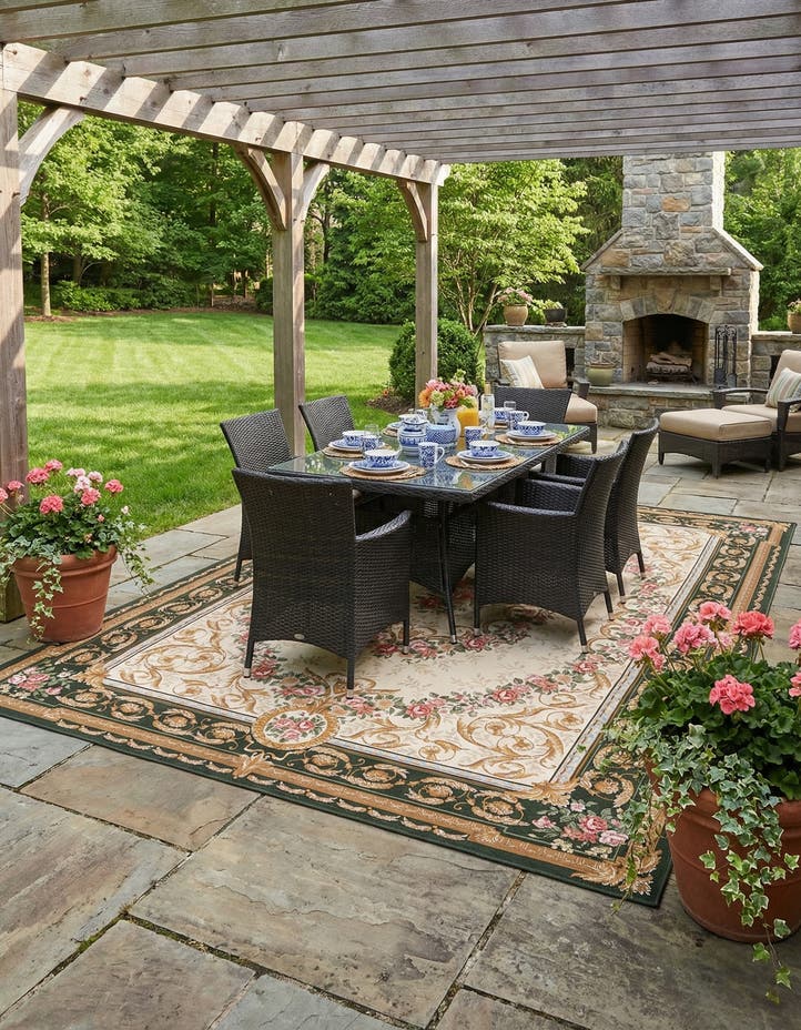 9' x 12' Easy-Clean Traditional Indoor / Ou...