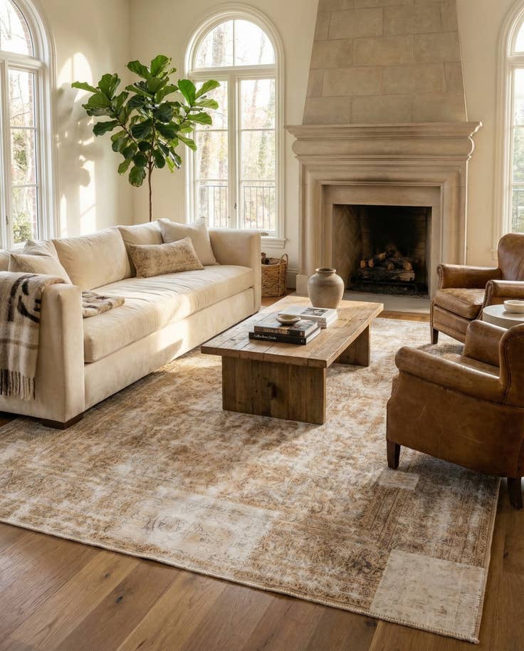 Detail image of 7' 10 x 11' 7 Hand Knotted Ultra Vintage Persian Wool Rug
