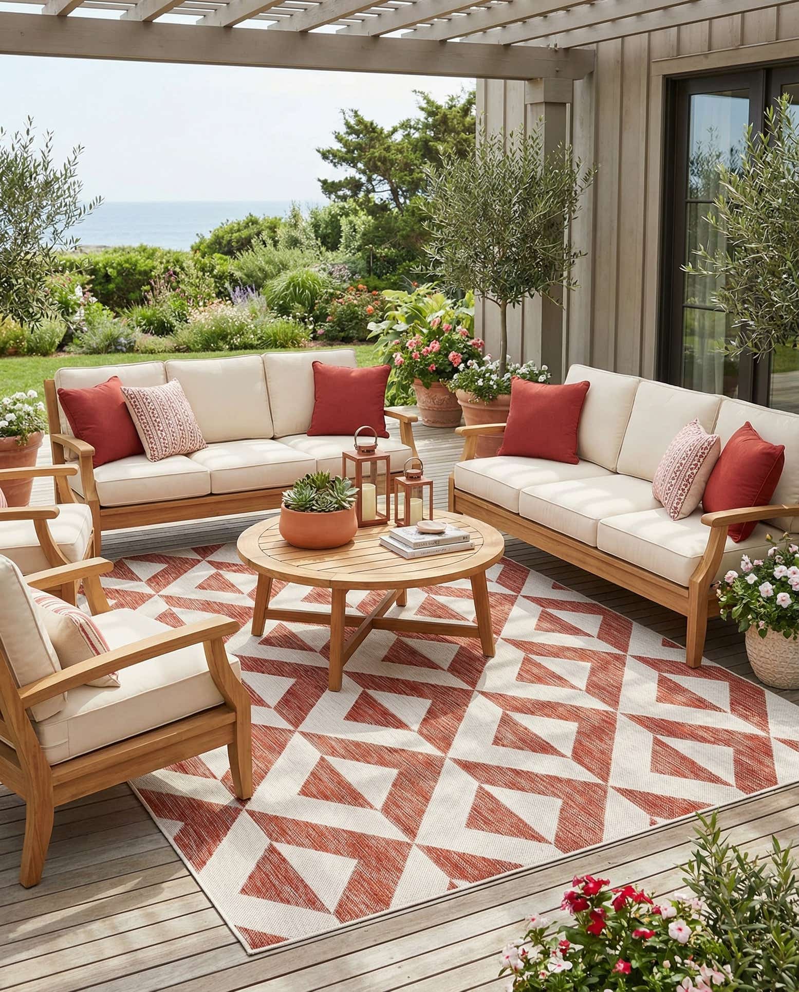 6' x 9' Easy-Clean Jill Zarin Napa Indoor / Outdoor Rug