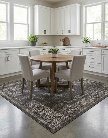 Charcoal Aarhus Square Rug