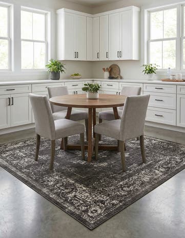 Charcoal Aarhus Square Rug