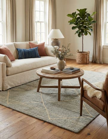 4' 6 x 6' 6 Hand Knotted Moroccan Wool Rug