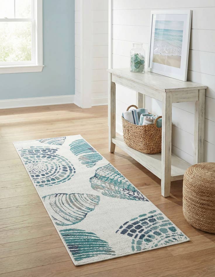 Detail image of 2' x 5'  Washable Coastal Indoor / Outdoor Runner Rug