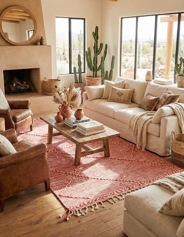 5' 2 x 8' 8 Hand Knotted Moroccan Wool Rug