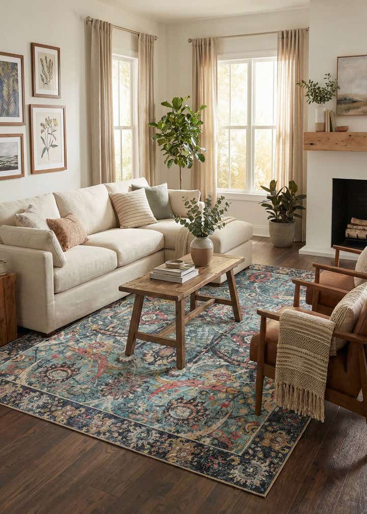9' 5 x 13' 1 Washable Timeless Rug