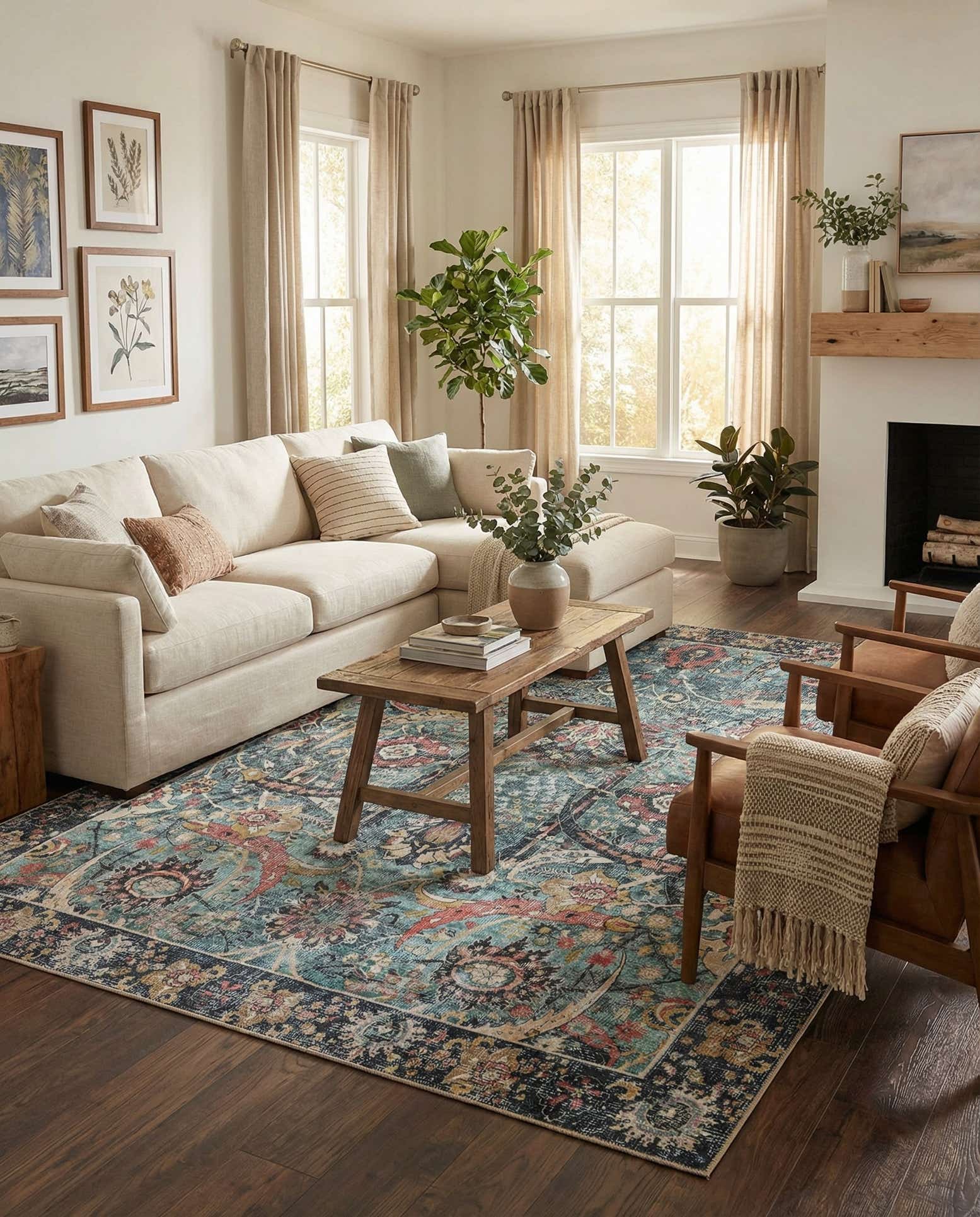 9' 5 x 13' 1 Washable Timeless Rug