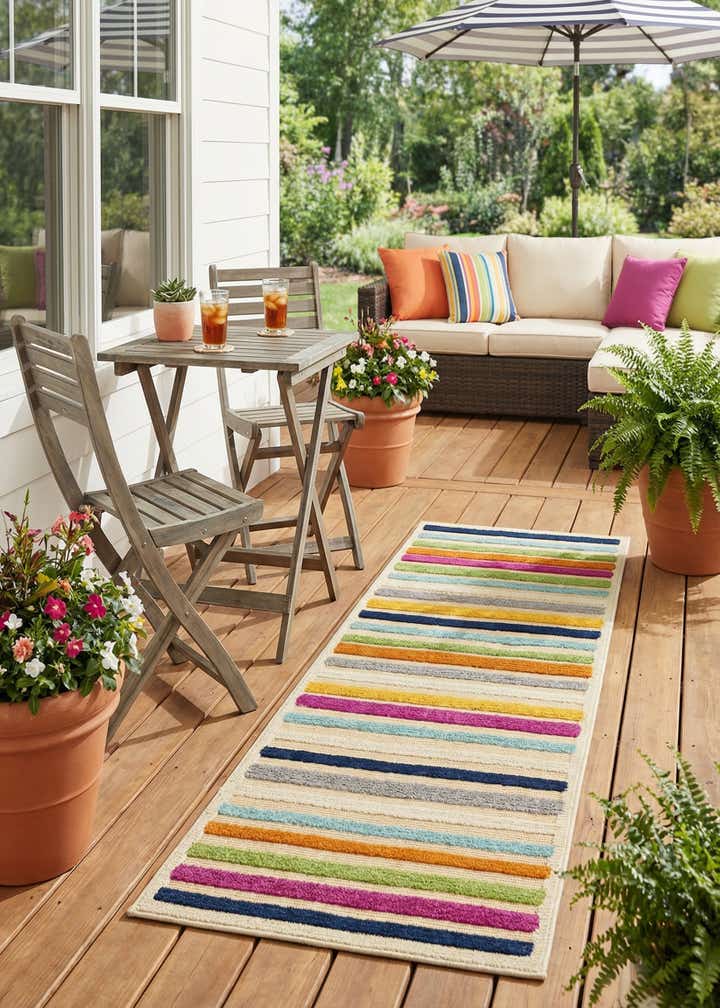 2' x 6' Easy-Clean Aruba Indoor / Outdoor Runner Rug