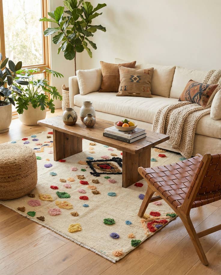 Detail image of 5' 6 x 8' Hand Knotted Darya Wool Rug