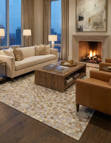 6' x 9' Cowhide Stocks Rug
