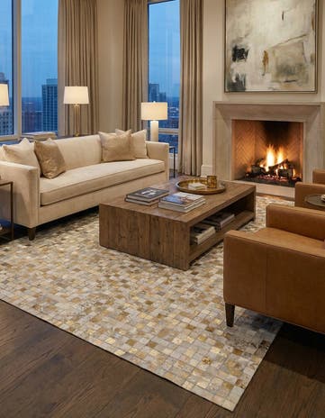 6' x 9' Cowhide Stocks Rug