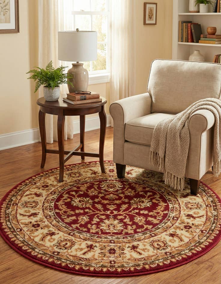 Detail image of 3' x 3' Classic Agra Round Rug
