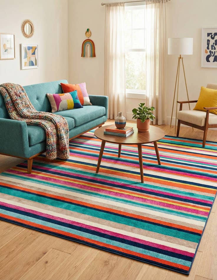 Detail image of  7' 10 x 7' 10 Azalea Square Rug