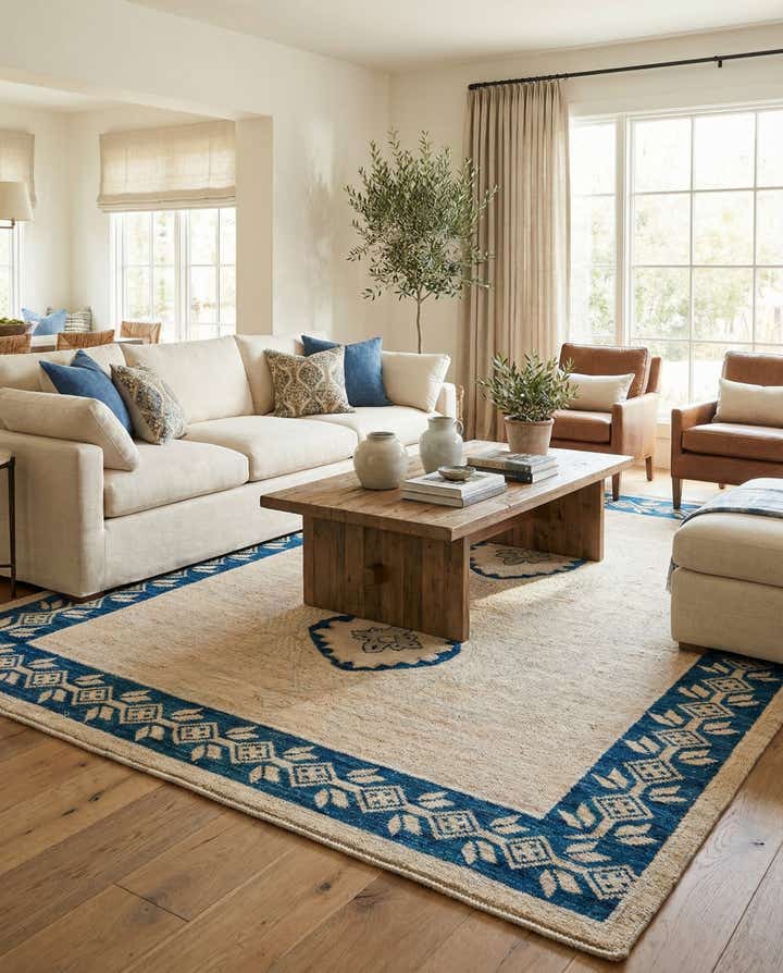 9' 1 x 12' 3 Hand Knotted Moroccan Wool Rug