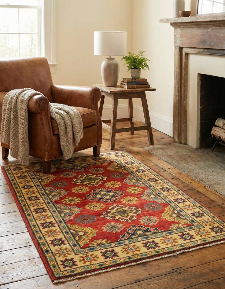 Detail image of 2' 7 x 3' 11  Hand Knotted Kazak Rug