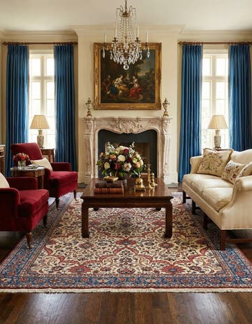 10' x 13' 11 Kashan Wool Rug