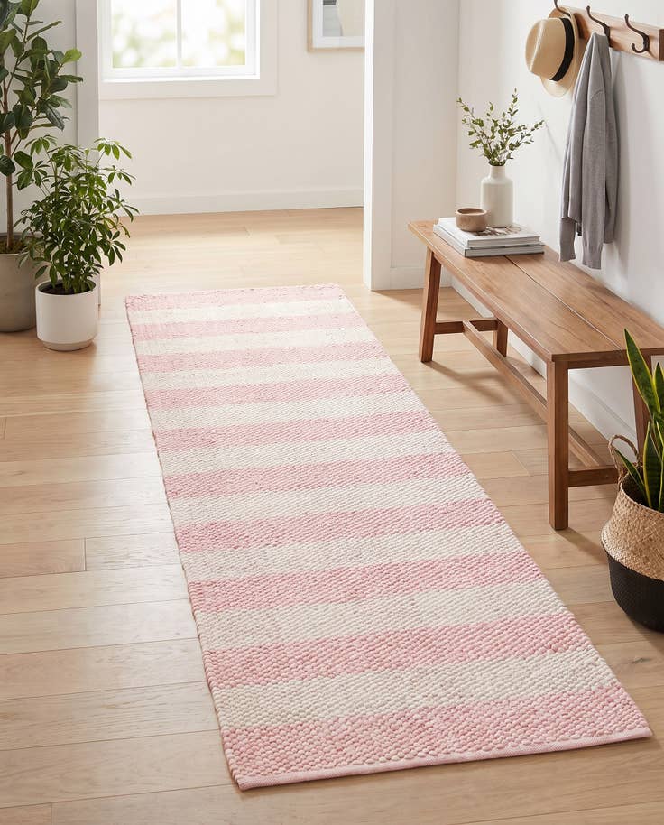 Detail image of 2' x 8' Easy-Clean Eco Plaid Washable Indoor / Outdoor Runner Rug