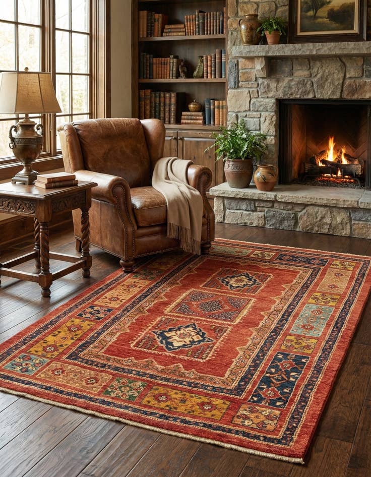 Detail image of 3' 6 x 5' 7 Kashkuli Wool Rug