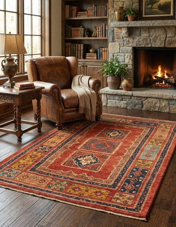 3' 6 x 5' 7 Kashkuli Wool Rug