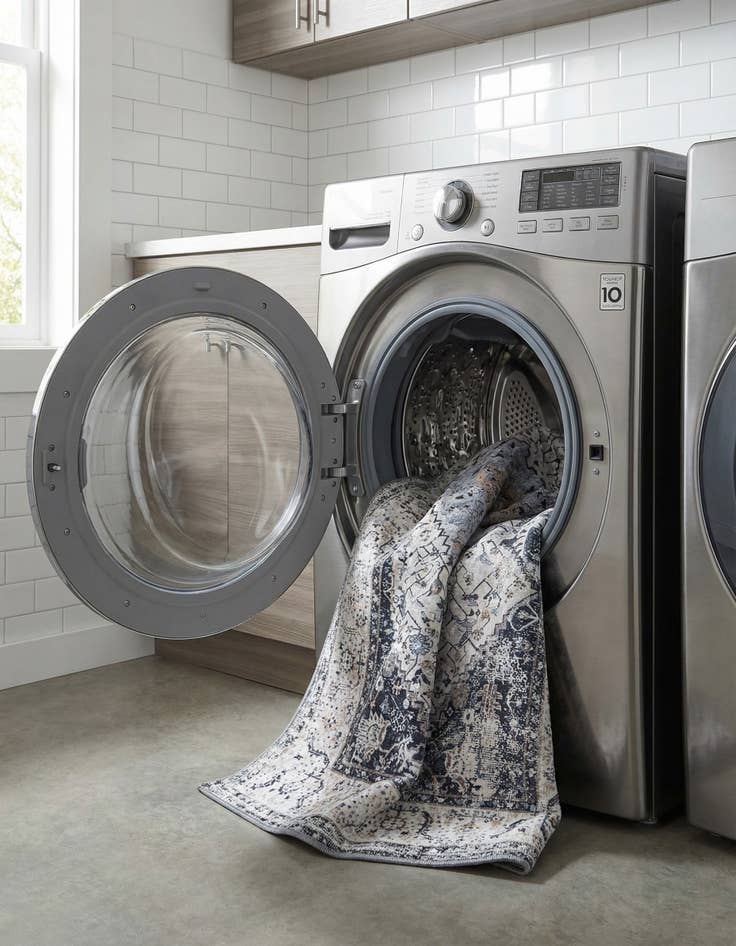 Detail image of 4' x 6'  Washable Yara Rug