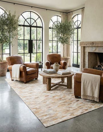 5' 4 x 7' 5 Cowhide Rug