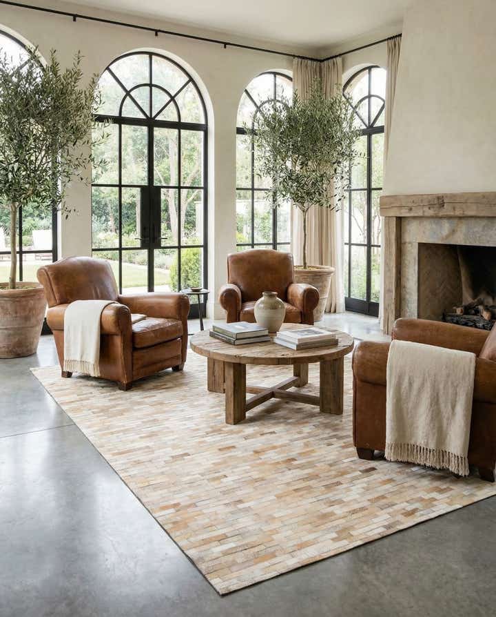 5' 4 x 7' 5 Cowhide Rug