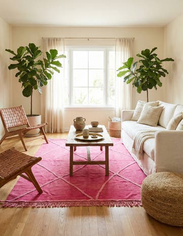 4' 2 x 6' Hand Knotted Moroccan Wool Rug