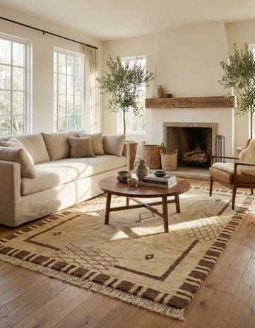5' 6 x 8' 8 Hand Knotted Moroccan Wool Rug