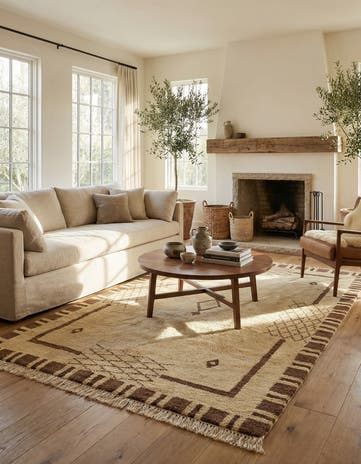 5' 6 x 8' 8 Hand Knotted Moroccan Wool Rug