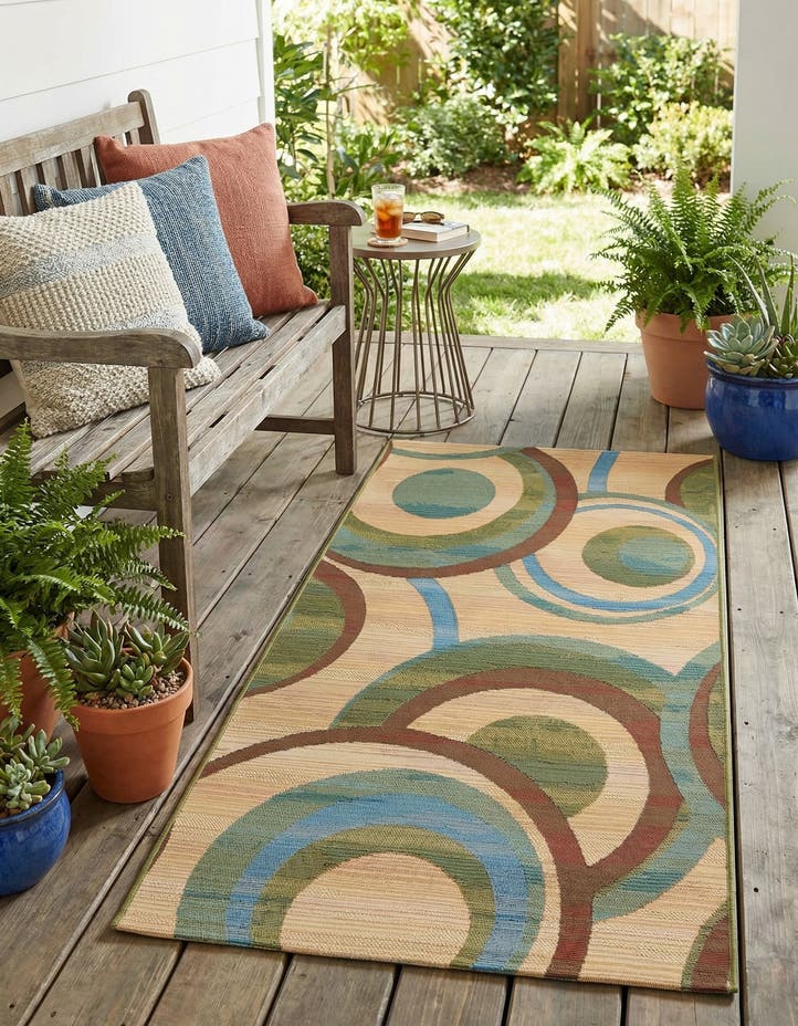 2' 7 x 5' 3 Easy-Clean Modern Indoor / Outdoor...
