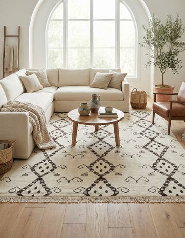 8' 3 x 9' 2 Hand Knotted Moroccan Wool Rug