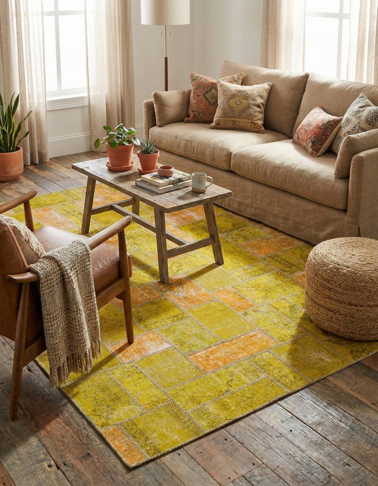 Detail image of  7' 2 x 10' 5  Hand Knotted Ultra Vintage Persian Wool Rug