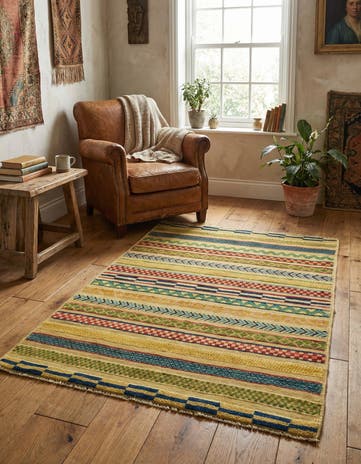 2' 8 x 4' Hand Knotted Modern Ziegler Rug