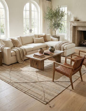8' 2 x 9' 10 Hand Knotted Moroccan Wool Rug