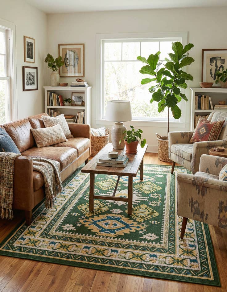 Detail image of 7' 10 x 10'  Washable Baja Indoor / Outdoor Rug