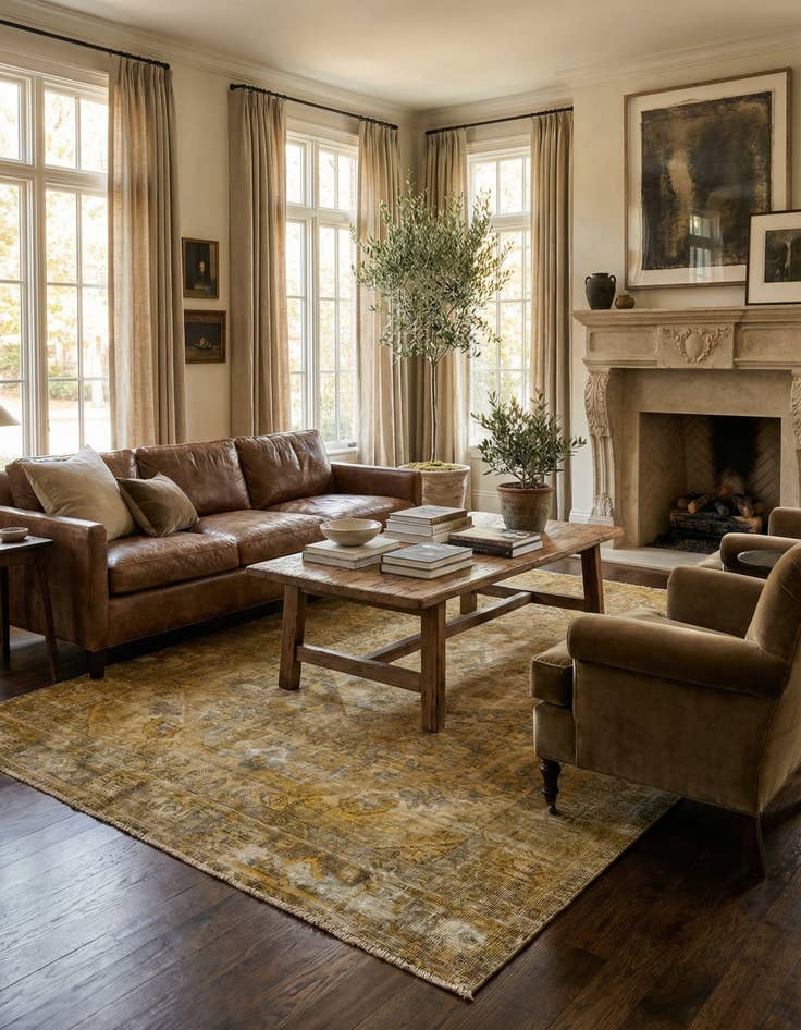 Detail image of 6' 3 x 8' 2  Hand Knotted Ultra Vintage Persian Wool Rug