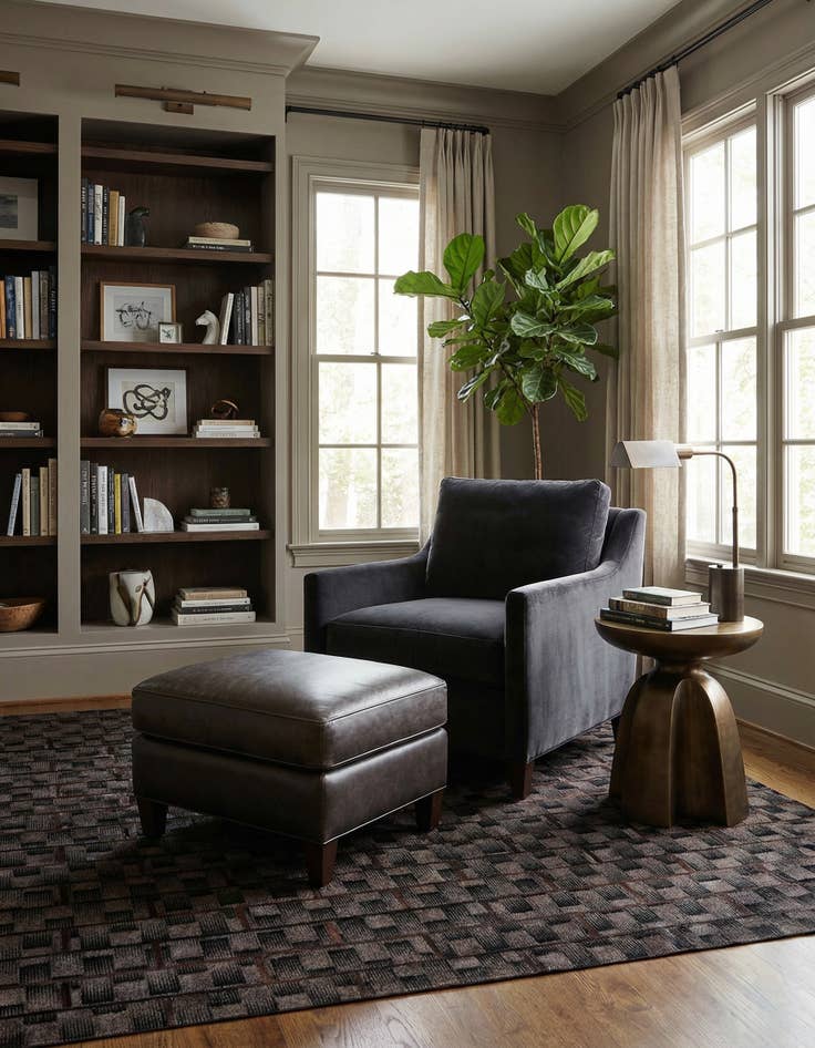 Detail image of  5' 1 x 7' 8 Cowhide - Patchwork Rug