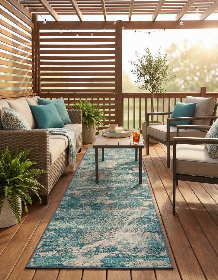 2' x 8' Easy-Clean Modern Indoor / Outdoor...