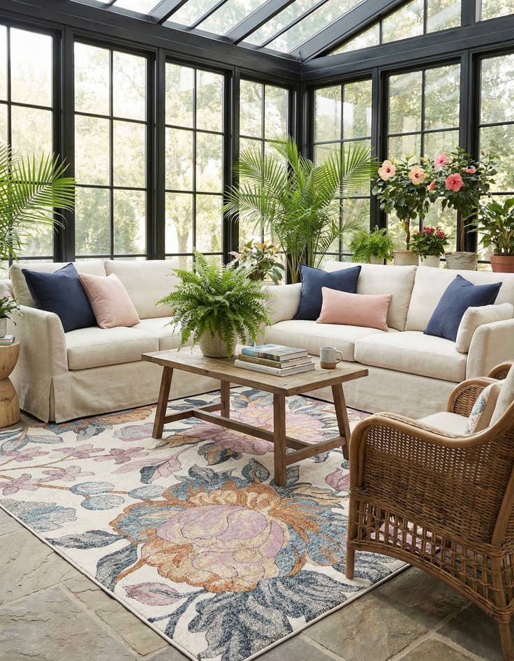 Detail image of  8' x 8' Blossom Square Rug