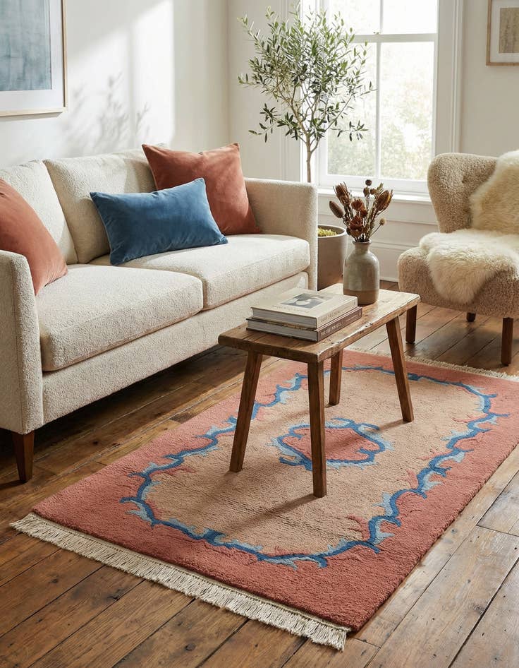 Detail image of  2' 5 x 4' 7  Hand Knotted Tibet Wool Rug