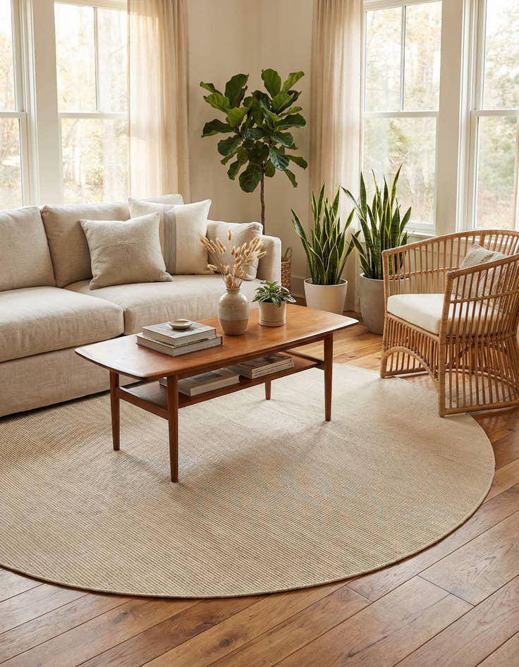 Detail image of 7' 10 x 7' 10  Washable Jill Zarin Palm Springs Indoor / Outdoor Round Rug