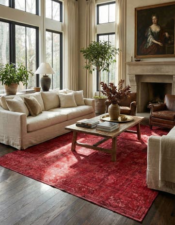 9' 9 x 13' 9 Hand Knotted Ultra Vintage Persian Wool Rug
