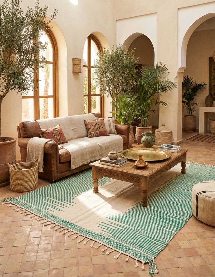 Detail image of 6' 6 x 10' 5  Hand Knotted Moroccan Wool Rug