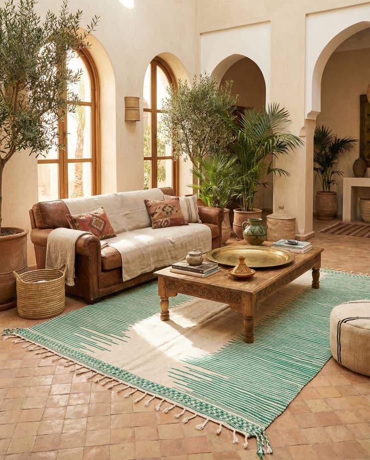 Detail image of 6' 6 x 10' 5 Hand Knotted Moroccan Wool Rug