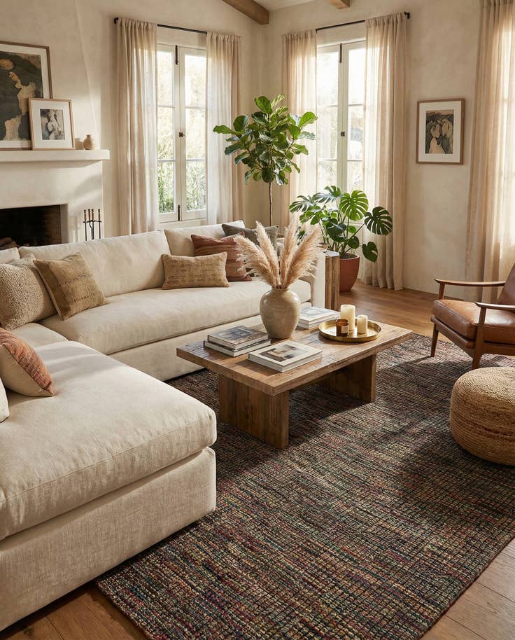 Detail image of 7' 10 x 10' 2 Hand Knotted Moroccan Wool Rug