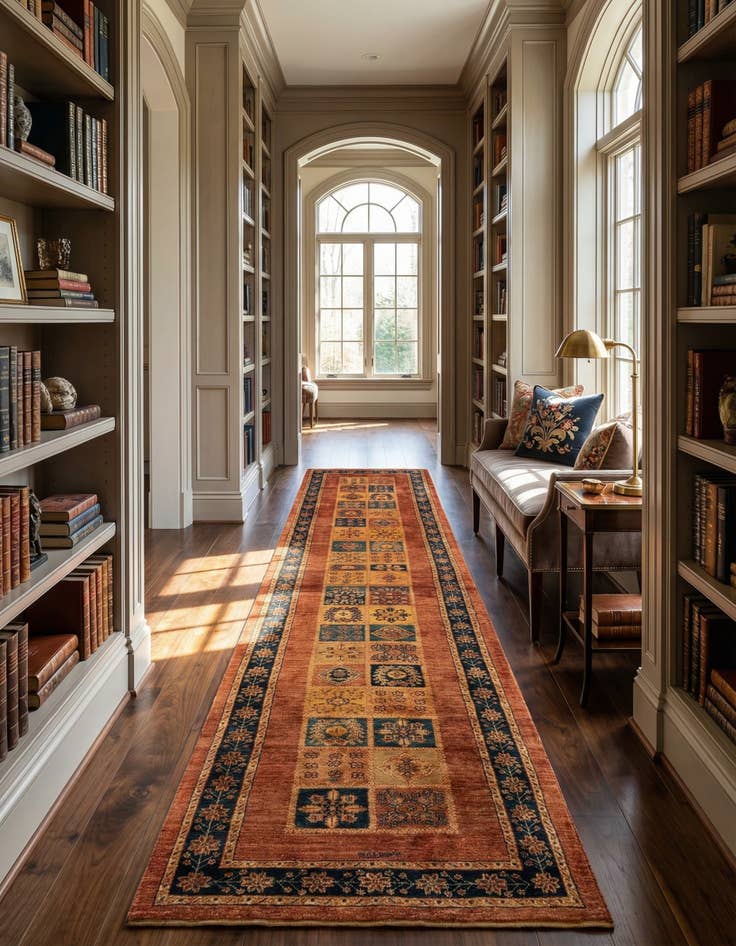 Detail image of 2' 9 x 12' 10 Luribaft Wool Runner Rug