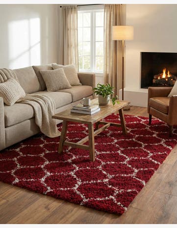 7' 10 x 10' Trellis Shag Rug