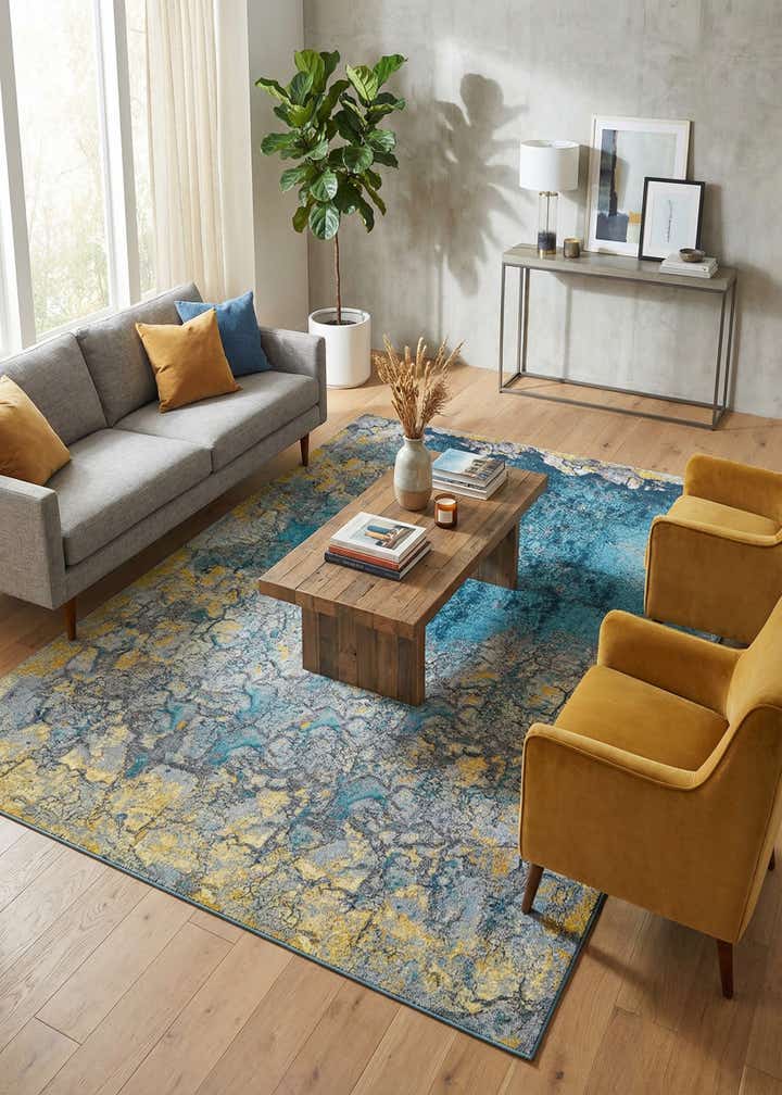 10' x 14' Easy-Clean Modern Indoor / Outdoor Rug