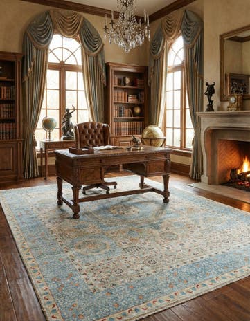 9' x 11' 8 Hand Knotted Mamluk Rug