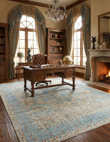 9' x 11' 8 Hand Knotted Mamluk Rug